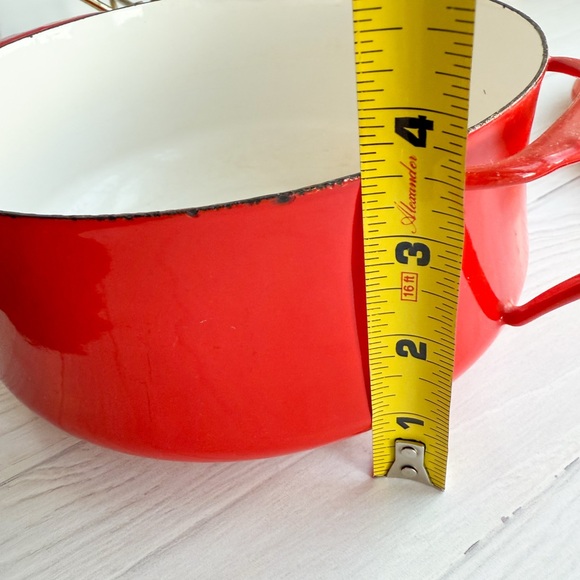 🇩🇰 Vintage Dansk Kobenstyle 2 Qt Lid & MCM Wood Handled Brass Warming Cradle. - Picture 11 of 14